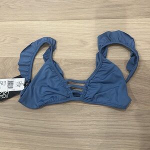 Blue Strappy Bikini Top